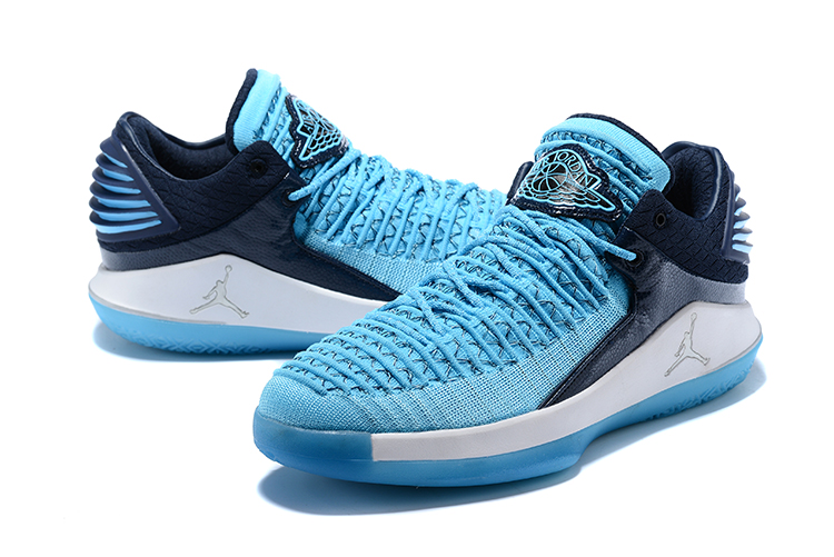 2018 Men Air Jordan 32 Jade Blue White Shoes - Click Image to Close